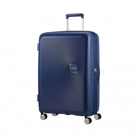 Suitcase - American Tourister Soundbox 97/110L with TSA Lock, 4 Wheels, Midnight Navy