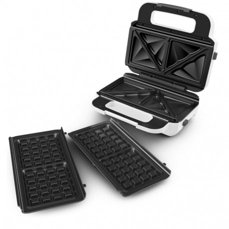 Sandwich/Waffle Maker - Tefal Snack XL SW7011 850 W with Removable Non-Stick Plates, Compact Design,