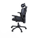 Office Chair - Gembird OC-ONYX Adjustable Backrest and Armrests, Max Height 127 cm, Black