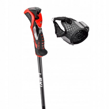 Ski Pole - LEKI 3D AIRFOIL Trigger 3D Strap 120 cm 260 g Black/Red