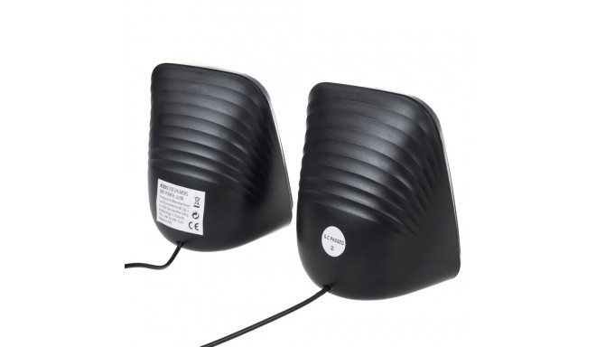 Computer Speakers - Audiocore Ac835 2.0 Stereo Speakers With LED Backl
