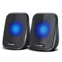 Computer Speakers - Audiocore Ac835 2.0 Stereo Speakers With LED Backl