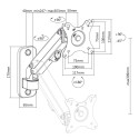 Monitor Mount - Maclean Mc-458 Wall Mount 7kg Gas Spring