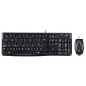 Desktop Keyboard and Mouse Set - Logitech MK120 USB Spill Resistant Black