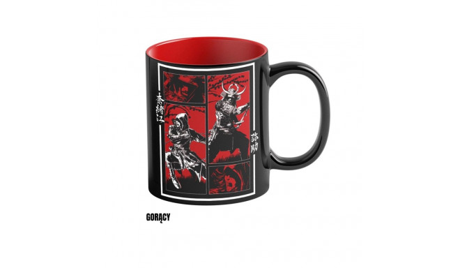 Mug - Heat Reveal Assassin's Creed Shadows 450 ml Ceramic Black Red