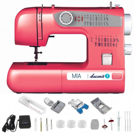 Sewing Machine - ŁUCZNIK Mia 38 Stitch Patterns Pink