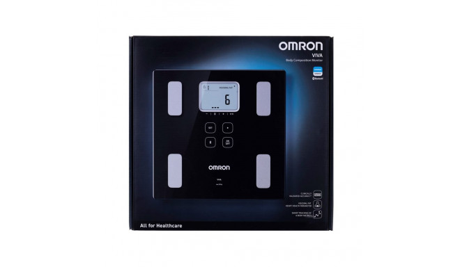 Electronic Scale - Omron Viva Square Black Personal Scale