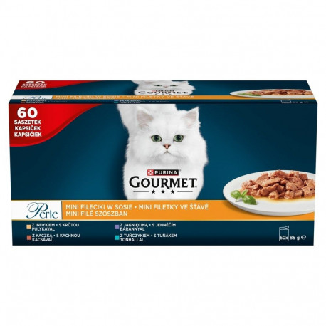 Wet Cat Food - PURINA Gourmet Perle Mini Fillets in Sauce, 60x85g