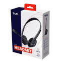Headphones - Trust 21665 Wired In-ear Headset with Boom Microphone and In-line Control Black