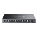 Networking Switch - TP-Link Omada ES210GMP Managed Gigabit Ethernet PoE 10-Port Combo SFP Black