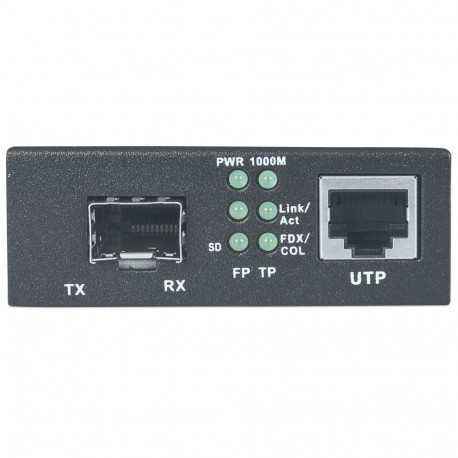Networking Equipment - Intellinet Gigabit Ethernet to SFP Media Converter, 10/100/1000 Mbps, RJ-45 &