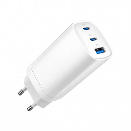 USB Charger - Gembird Ta-uc-pdqc65-01-w 3-port 65w Gan USB Power Deliv