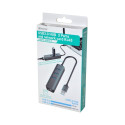 USB Hub - VAKOSS HUB USB 3.0 +RJ45 ETHERNET TC-4502X Aluminium Grey