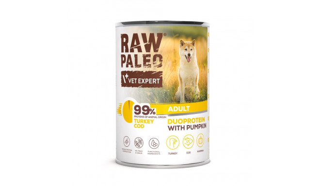 Dog Food - RAW PALEO Duoprotein Turkey & Cod Adult 400g RAW PALEO Duoprotein Turkey & Cod Wet Dog Fo