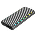 SSD Enclosure - Gembird EE2280-U3C-03 USB 3.1 RGB Aluminum Black