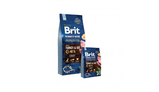 Dog Food - Brit Premium By Nature Light 15kg Apple/chicken/corn/turkey