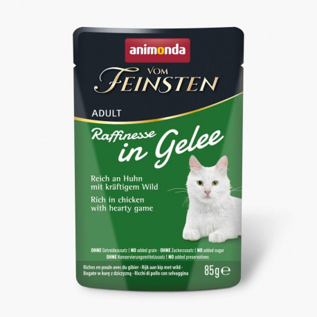 Cat Food - ANIMONDA Vom Feinsten Adult Chicken with Game in Jelly - 85 g Animonda Vom Feinsten Adult