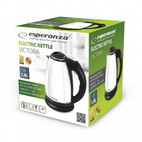 Electric Kettle - Esperanza Ekk113w 1.8l 1800w White/black