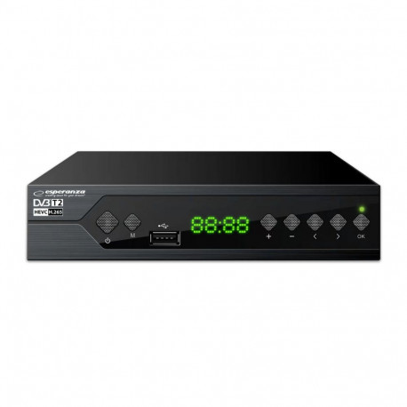 Cable TV Set-Top Box - Esperanza EV107R DVB-T2 Black