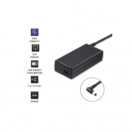 Power Adapter - Qoltec 50075.90W for Asus 90W 19V 4.9A Black