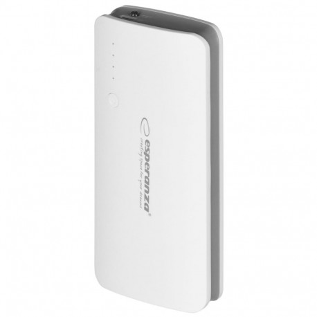Power Bank - Esperanza EMP106WE 8000 mAh 2 Output Ports Grey, White