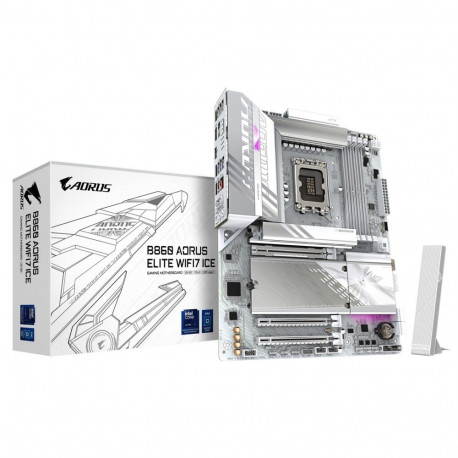 Motherboard - GIGABYTE B860 AORUS ELITE WIFI7 Motherboard, 9200MHz DDR5, PCIe 5.0, White