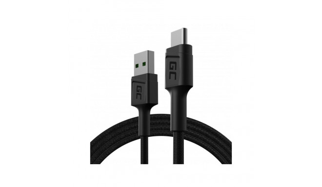 USB Cable - Green Cell KABGC22 USB 2.0 1.2m A to C Black