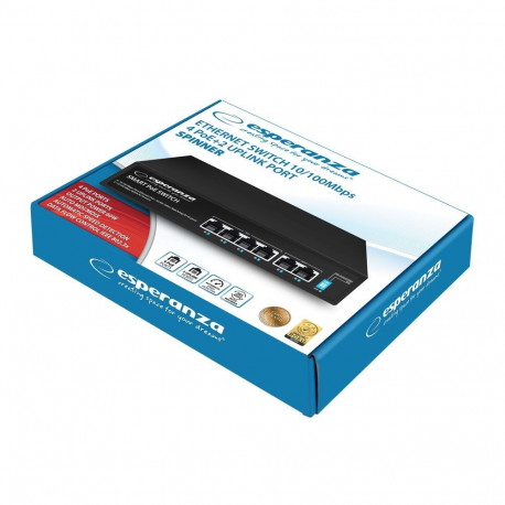 Networking Equipment - Esperanza ENS105 6-Port PoE Switch 10/100 60W Black
