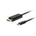 USB Type-c Adapter - Lanberg Cmdp 10cu, Black