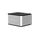 Docking Station - Qoltec 5316 2x HDD/SSD USB 3.0 Silver