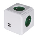 Power Extension Cord - Allocacoc PowerCube 4 AC Outlets USB Blue Allocacoc PowerCube Original USB Ty