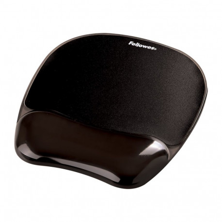 Mouse Pad - Fellowes Crystal Gel with Wrist Rest Black