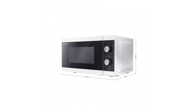 Microwave Oven - Sharp Yc-mg01e-w 20l 800w Black/white