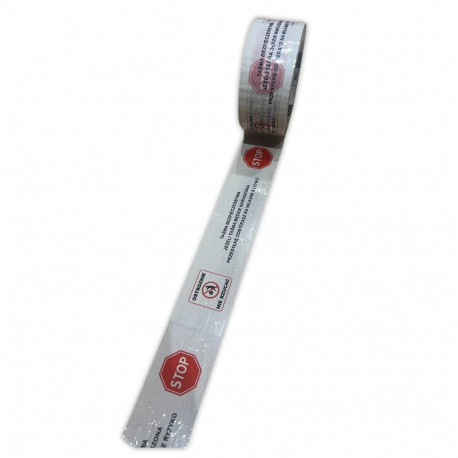 Safety Tape - BSTech STOP Adhesive 48mm x 100m White/Red/Black
