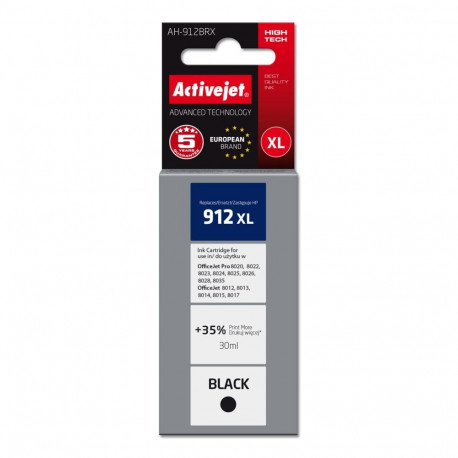Ink Cartridge - Activejet Ah-912brx 1100 Page Black