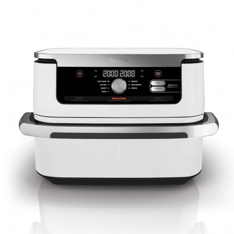 Air Fryer - Ninja AF500EUWH 10.4L 2470W Stand-alone Hot Air Fryer Silver/White