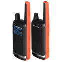 Two-Way Radio - Motorola T82 Twin Pack 16 Channels Rechargeable Black, Orange