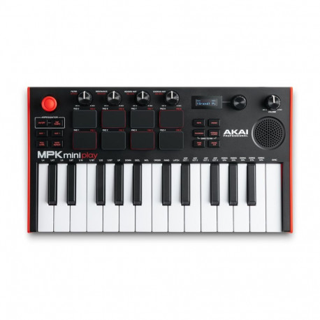 Keyboard Controller - Akai Mpk Mini Play Mk3 Midi USB Black/red