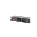 Power Strip - Lanberg PDU Rack 1U 16A 10 Outlets Black
