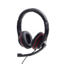 Gaming Headset - Gembird Mhs-03-bkrd Wired Headband Black/red