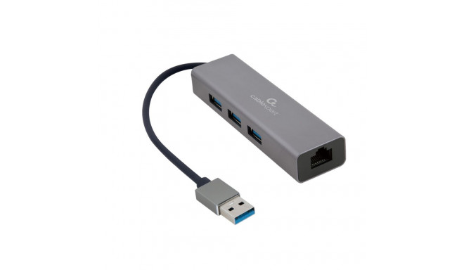 Adapter - Gembird A-AMU3-LAN-01 USB 3x USB 2.0 Ports
