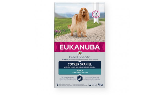Dry Dog Food - Eukanuba Breed Specific Cocker Spaniel 7.5 kg Chicken
