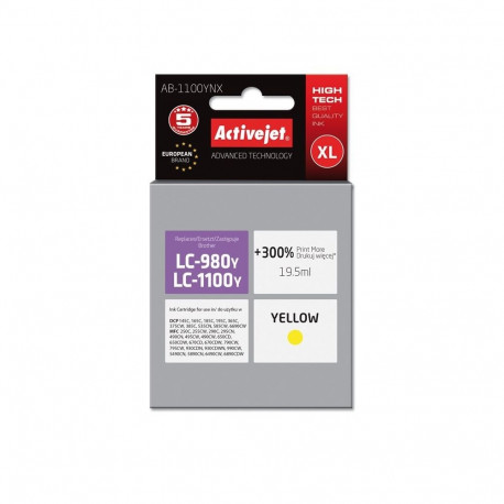 Ink Cartridge - Activejet Ab-1100y 19.5ml Yellow