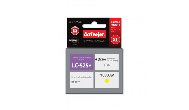 Ink Cartridge - Activejet AB-525YN Yellow 15 ml
