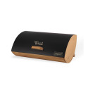 Bread Box - Maestro MR-1775 Black with Bamboo Handle