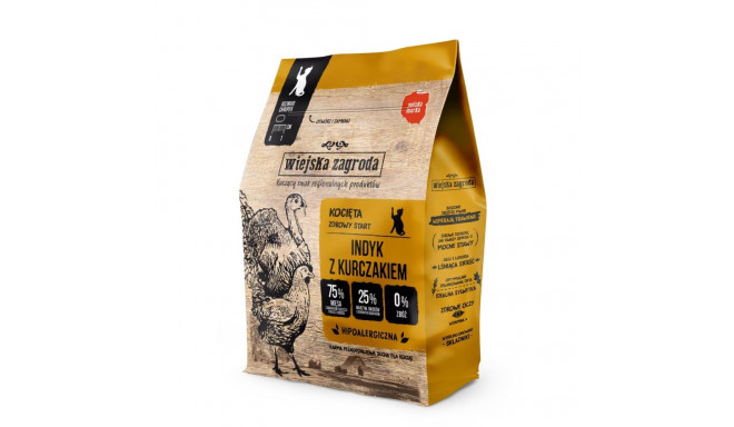 Cat Food - WIEJSKA ZAGRODA Kitten Turkey with Chicken 400g Grain-Free