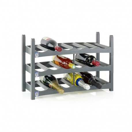 Wine Rack - ROTHO Vario Foldable Stackable for 6 Bottles Anthracite