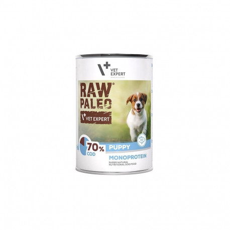 Wet Dog Food - RAW PALEO Puppy Monoprotein Cod 400g Grain-Free