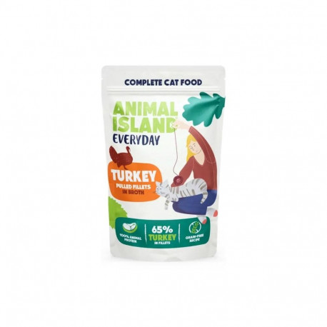 Wet Cat Food - Animal Island Everyday Turkey Fillets in Broth 12 x 85g