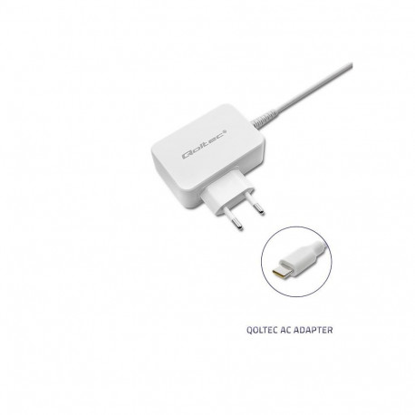 Power Adapter - Qoltec 51039 65W Indoor Type C White